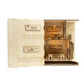 2024 the Latest Laser Cutting Technology 3d Jigsaw Wooden Art Bookcase Small House Bookend Model