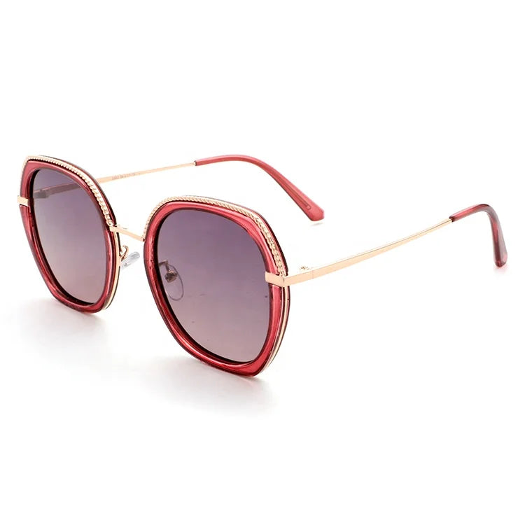 Aochi Fashion Uv400 Unisex Metal+TR90 Sunglasses Bag Custom Logo Modern Sunglasses