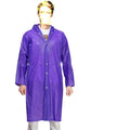 Purple Logo Printed PVC Plastic Raincoat Modern Style  Outdoor Tour Rain Gear