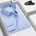 Wholesale High-grade Natural Silk Men's Shirt Solid Color Tops Long Sleeve Summer Cool Multicolor Shirt