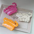 Wholesale New Trendy Accessories Non Slip Cute Animal Hair Claws Cartoon Large Cat Acetate Hair Claw Clips for Thick Hair