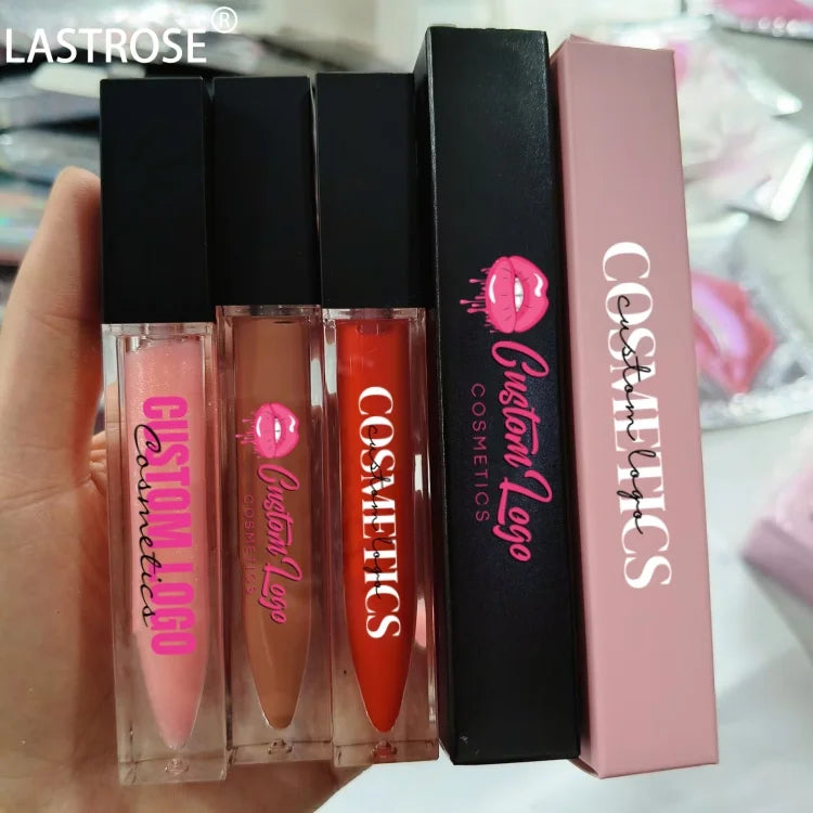 Hot Selling Waterproof Long-lasting Pink Lip Tint Mirror Shimmer Lip Gloss Private Label Non Stick Nude Creamy Matte Lip Stick