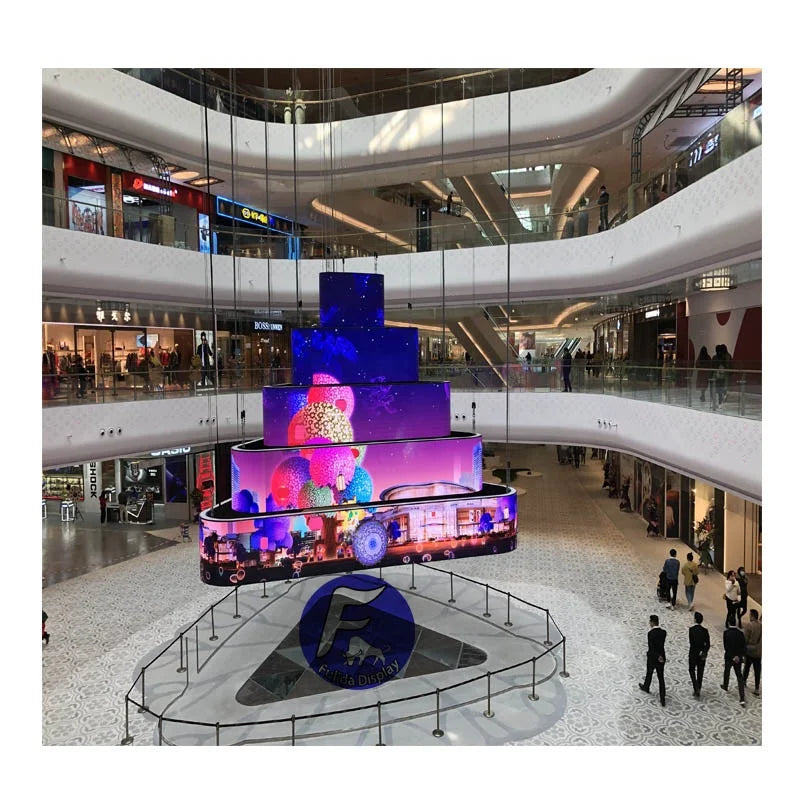 Flexible LED Screen Crown Led Screen P1.25 P1.56 P1.57 P1.8 P2 P2.5 P3 Digital LED Sign Displays Shop Led Display Screen