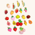 Colorful Dopamine-inspired Stainless Steel 18K Gold Plated Resin Corn Pendant for European and American Jewelry Design.