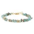 Woven Jewelry Color Irregular Natural Stone Beaded Bracelet 18k Gold Bracelet for Women
