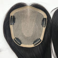 Meikeiko Skin Silk Base Human Hair Topper With Clips in Silk Top Human Virgin Brazilian Hair Toupee Fine Hair Piece MegaBDM