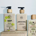 Cosmetic Packaging100ml 250ml 300ml 500ml Wheat Straw Biodegradable Shampoo Bamboo Pump Bottle With Lotion Dispenser