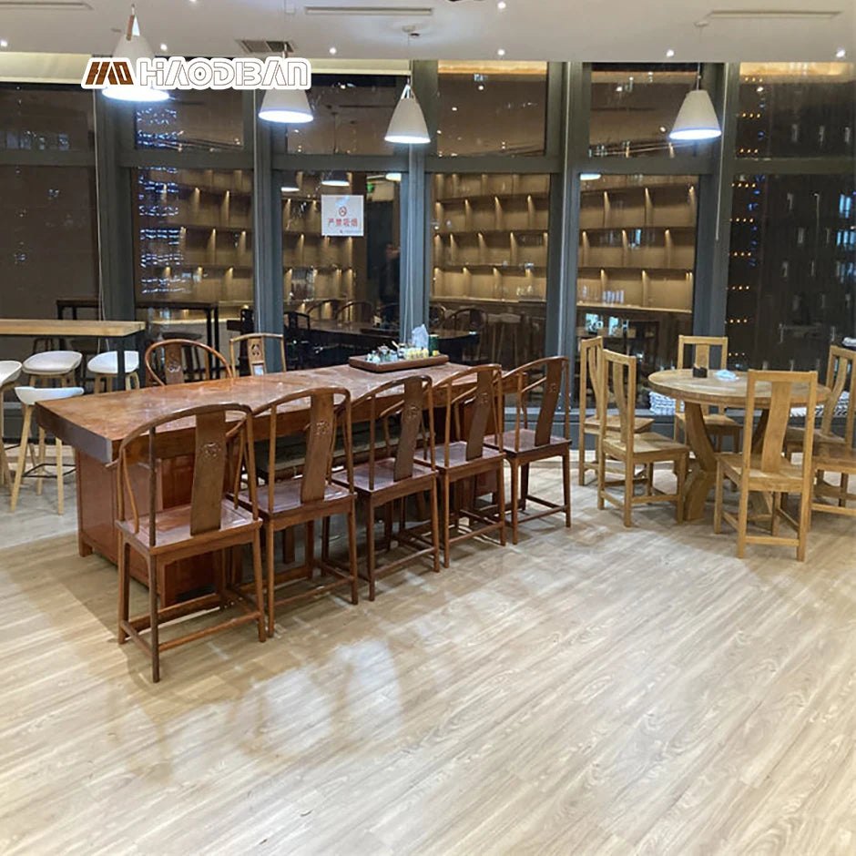 SPC 1220x180 8mm 7mm 6mm Modern Indoor Luxury Vinyl Plank Flooring Grey Oak LVP Click Lock PVC with Underlay