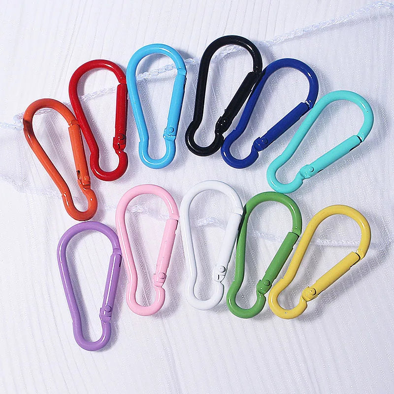 11 Color Colorful Paint Zinc Alloy Gourd Buckle Outdoor Climbing Tool Carabiner Custom Logo Carabiner Clip and Hook