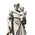 Wholesale Life-Size Marble Stone St Joseph and Baby Jesus Church Sculpture Hand Carved Religious Crafts for Outdoor Use
