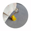 Resin Yellow Duck Keychain Key Ring for Women Gift Unique Funny Creative Colorful Simulation Animal Bag Car Keychain