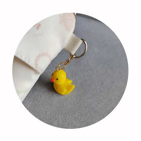 Resin Yellow Duck Keychain Key Ring for Women Gift Unique Funny Creative Colorful Simulation Animal Bag Car Keychain