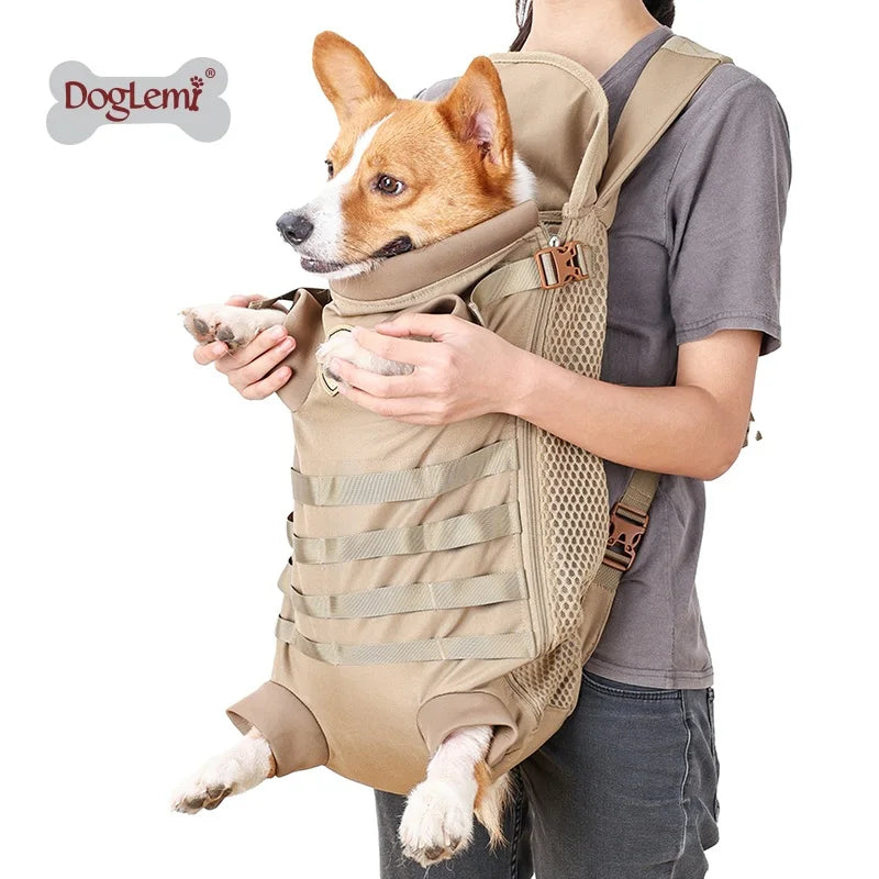 Wholesale Luxury Dog Backpack Pet Carrier Comfortable Breathable Polyester Zipper Closure Modern Top Selling Print Pattern