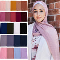 New Wholesale Customize Plain Color Chiffon Ball Pattern Islamic Ladies Headscarf Arab Scarf Shawl Muslim Women Hijabs