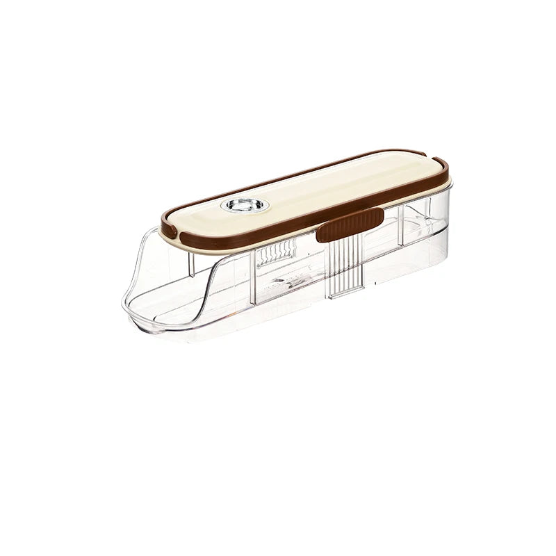 1-layer Easy to Reach Self- Rolling Egg Holder Plastic Eggs Holder Kitchen Egg Organizers With Self Rolling Design