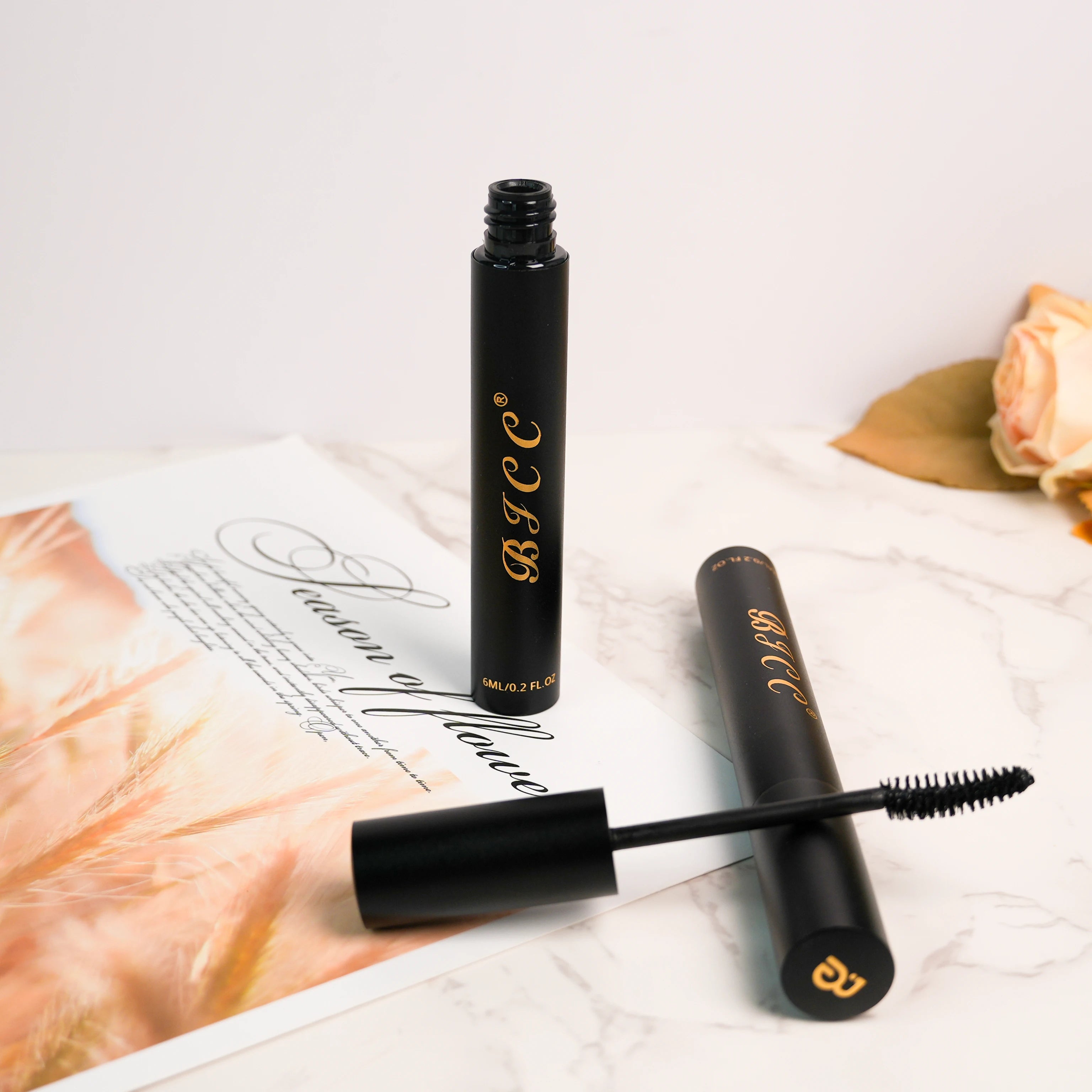 Liquid Serum Eyelash Growth Treatment Private Label 4D Pink Extension Waterproof Organic Vibrating Fiber Vegan Mascara