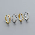 Dropshipping 925 Sterling Silver Water Droplet Diamond Zircon Gold Plated Hoop Earring Jewelry for Women