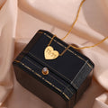 Dreamshow 11:11 Heart Pendant Necklace 18K Gold Plated Stainless Steel Jewelry Custom Collar Gifts for Women