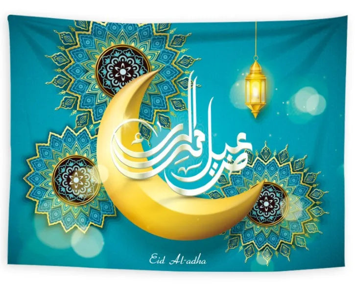 150*200CM New Eid Tapestry Home Decoration Tapestry Bedroom Living Room Background Printed Hanging Cloth Decoration XJ0271-C