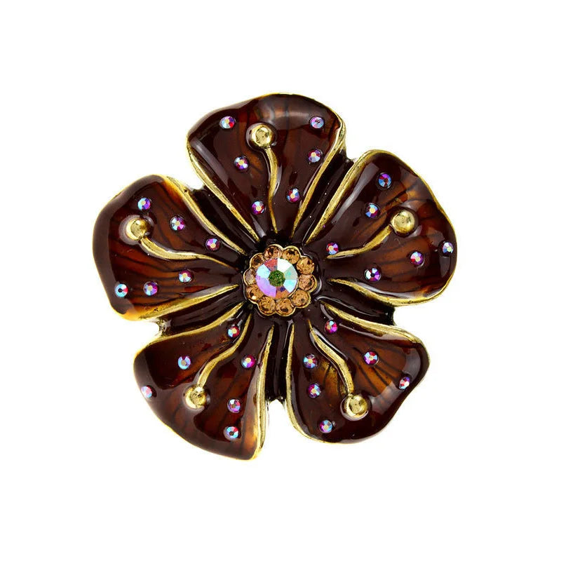 MT010024 Fashion Enamel Flower Brooch Women Customized Brooch Jewelry