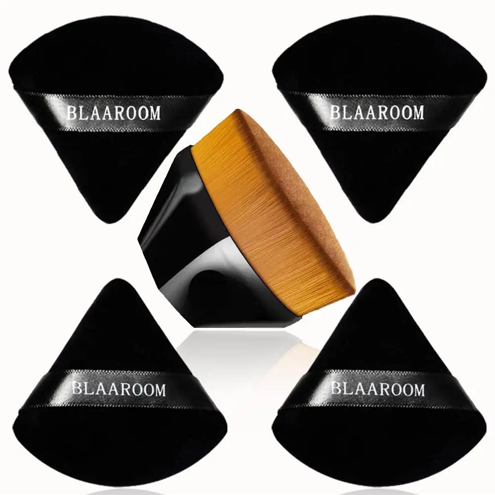 Portable Flat Head Fan Brush No. 55 Magic Traceless Foundation Makeup Brush Set Synthetic Hair Plastic Handle Lip Liner Gloss