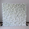 WG240091 Artificial Flower Wall Factory High Quality White Roses and Hydrangea for Wedding Decoration Roll Flower Wall