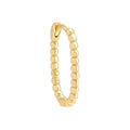 LOZRUNVE 925 Silver 18k Gold Plated Jewelry Beaded Oval Shape Huggie Hoop Earring