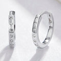 CAOSHI Plain Fashion Hoop Earrings Women Girls Bright Double Layer Design Dainty Lady Daily Hoop Silver Earrings