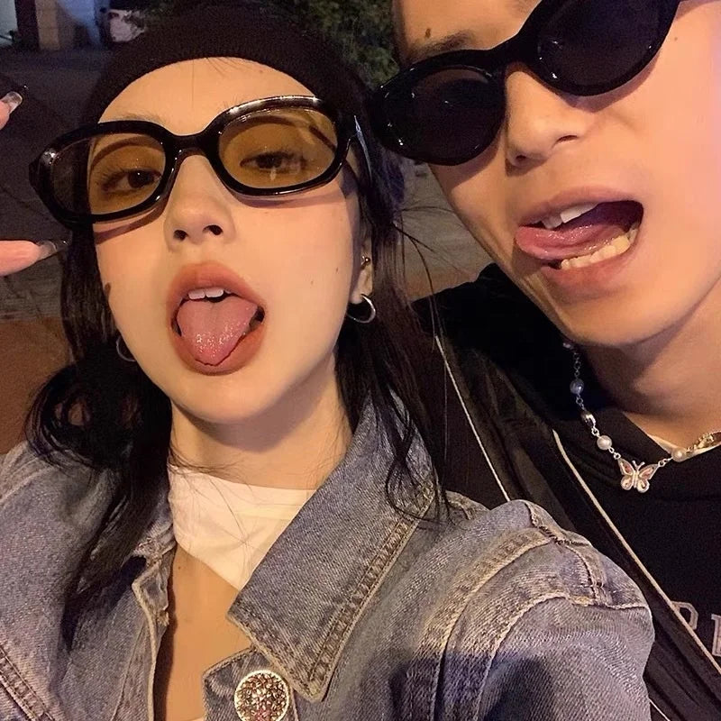 Cheap Price Hip Hop Style Hipster Disco Personality Shades Vintage Sun Glasses Small Oval Uv400 Lens Sunglasses for Men Women