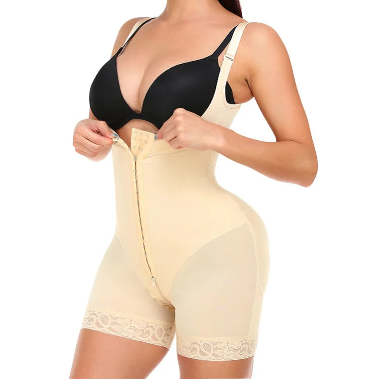 Plus Size Jumpsuit Shapewear Body Shape Pants Zipper Open Crotch Lift Hip Lift Tummy Control Pants