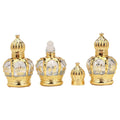 Customized Arabian Arabic Luxury 15ml Empty Glass Crown Perfume Oils Bottle Glass Perfume Roller on Bottle