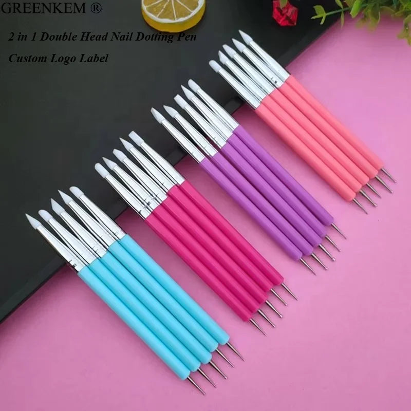 Best Quality Nail Tools Double-Ended 2 in 1 Nail Dotting Pen for Acrylic Nail Dotting Pen