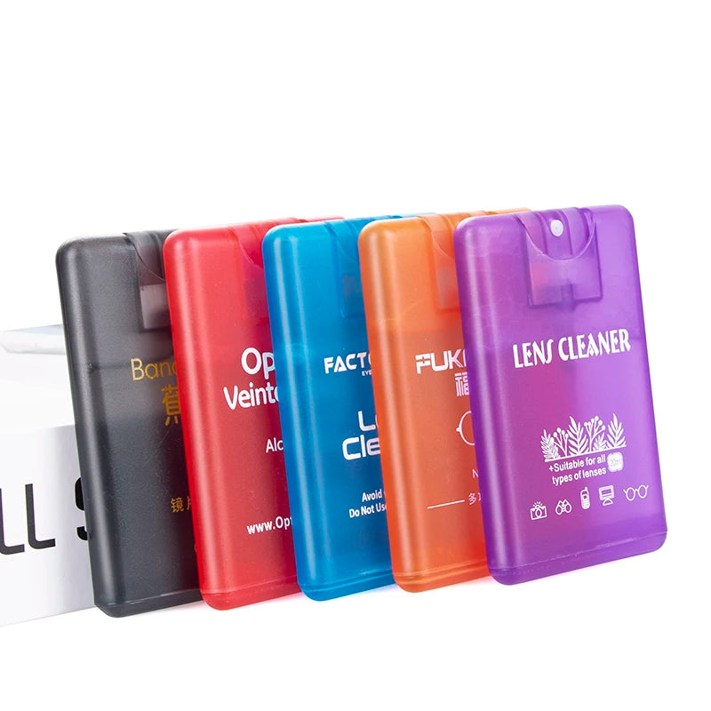 Wholesale 20ml Lens Cleaner Spray Pocket Card Lens Cleaner Spray Custom Logo Card Type Glasses Cleaner & Screen Cleaner Spray