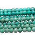 Wholesale Natural A+ Mozambique Amazonite Smoorh Round Stone Loose Beads for Jewelry Making Design DIY