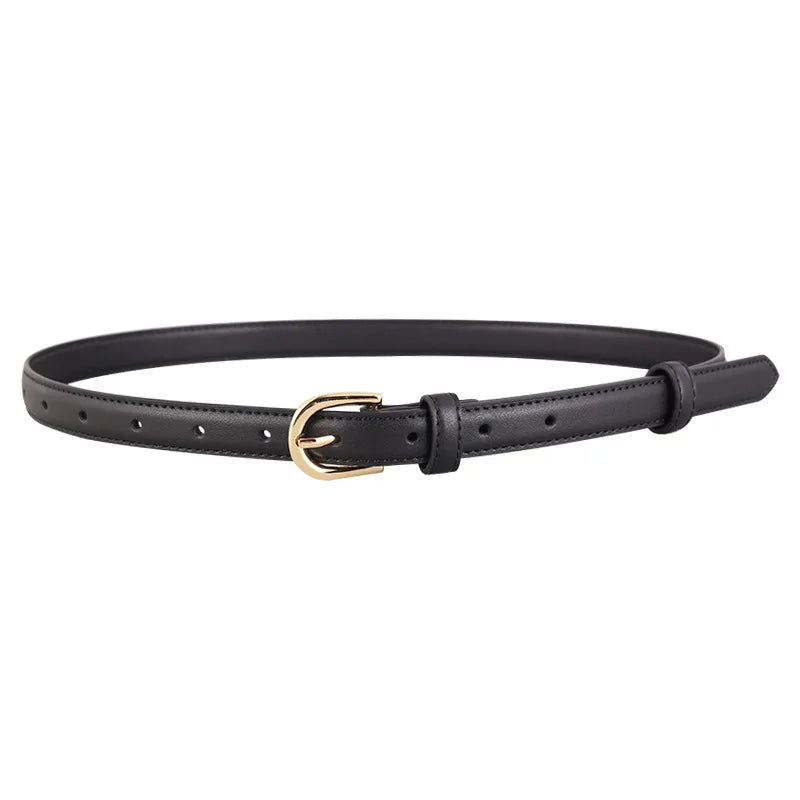 Women Alloy Pin Buckle Belts Pu Leather Waist Belts Ladies Waistband for Jeans