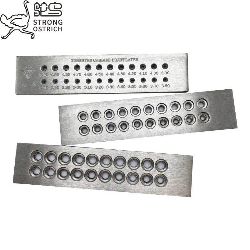 Strong Ostrich Silver Gold Wire Draw Plate Square Rectangle Triangular Hexagonal Semi-circle Molds Jewelry Making Tool Equipment