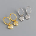 New Fine Heart-shape Clover Zircon Hoop Earrings 18k Gold 925 Sterling Silver Fashion Huggie Hoop Earring Women