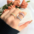 Hainon S925 Sterling Silver Marquise Zircon Ring Personality Design Fashion Ladies Decoration Ring