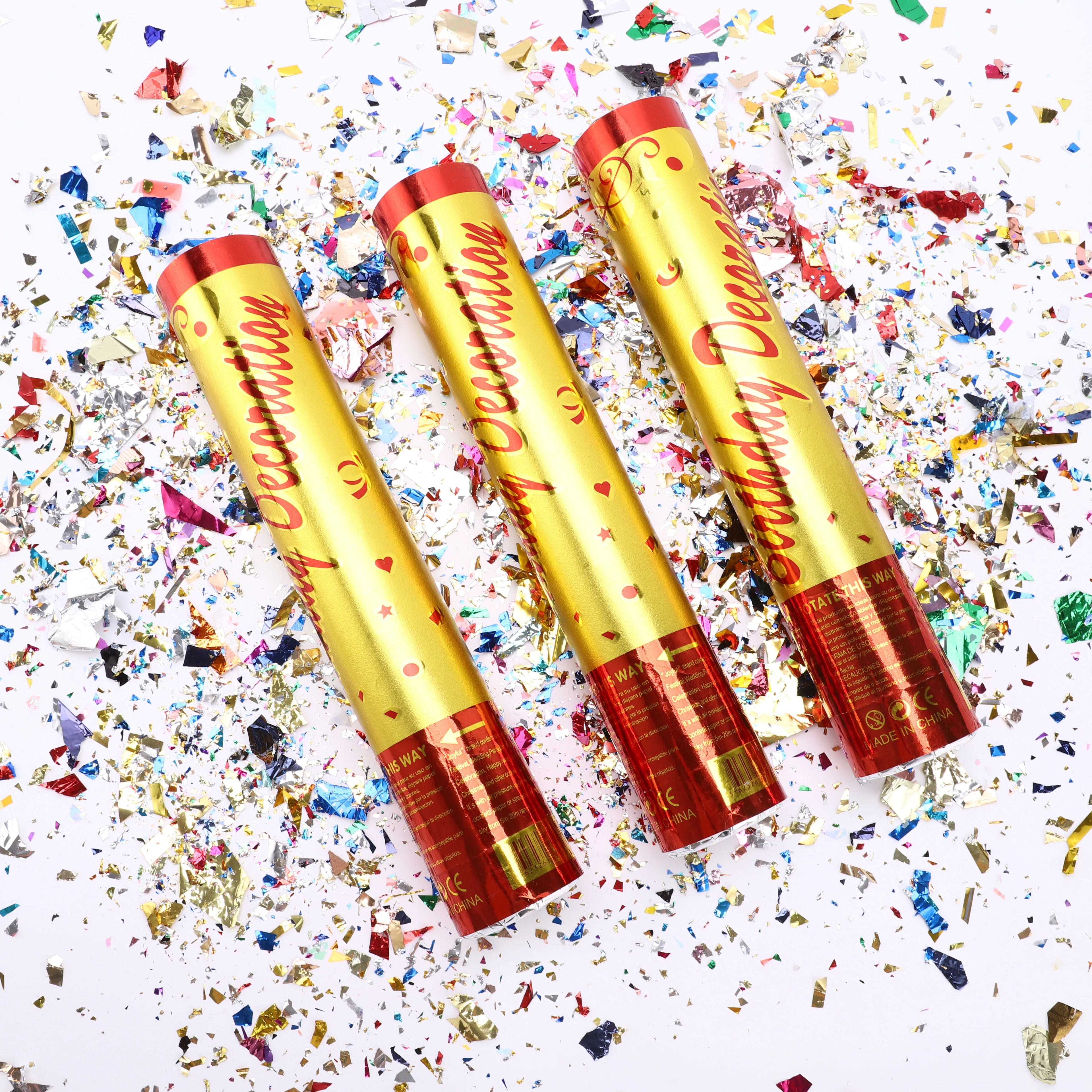 Party Popper Confetti Cannon Wedding Silver and Gold Confetti Cannons