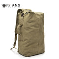 Kiang OEM Canvas Roll Top Vintage Backpack Large Casual Capacity Outdoor Travel Rucksack Hiking Backpacks for Men Women Sports