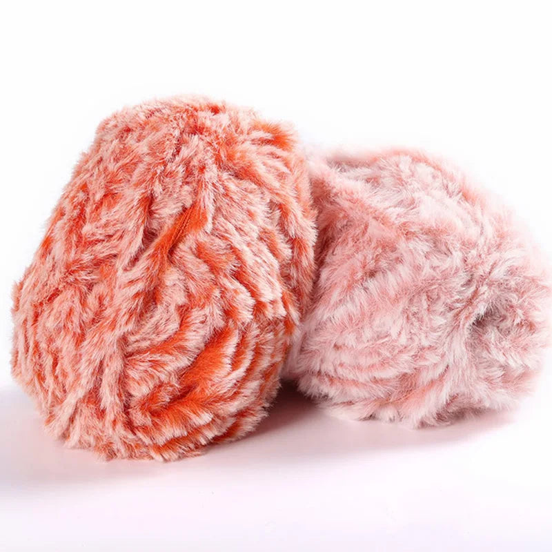PD Wholesale Fancy Chunky 100% Polyester Fluffy Soft Handmade Faux Fur Yarn