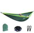 Spot Goods and OEM 300*200cm Double Size 210T Nylon Portable 2 Person Outdoor Folding Hammock for Hiking and Traveling
