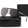 Hot Trendy One Piece Frameless Lenses Fashion Oversized Vintage Sunglasses