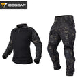 IDOGEAR Men Assault Camo Gen3 Camouflage Tactical Clothing Tactical Uniform with Knee Pads Elbow Pads Hunting Clothes Frog Suit