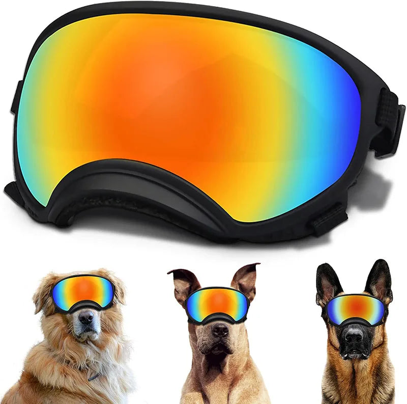 Adjustable Strap UV Protection Windproof Eyes Protection Large Dog Sunglasses Dog Sunglasses for Medium Large Dogs