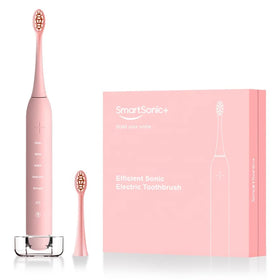Pink Electric Toothbrush Smart Sonic Rechargeable Soft IPX8 Toothbrush for Adult