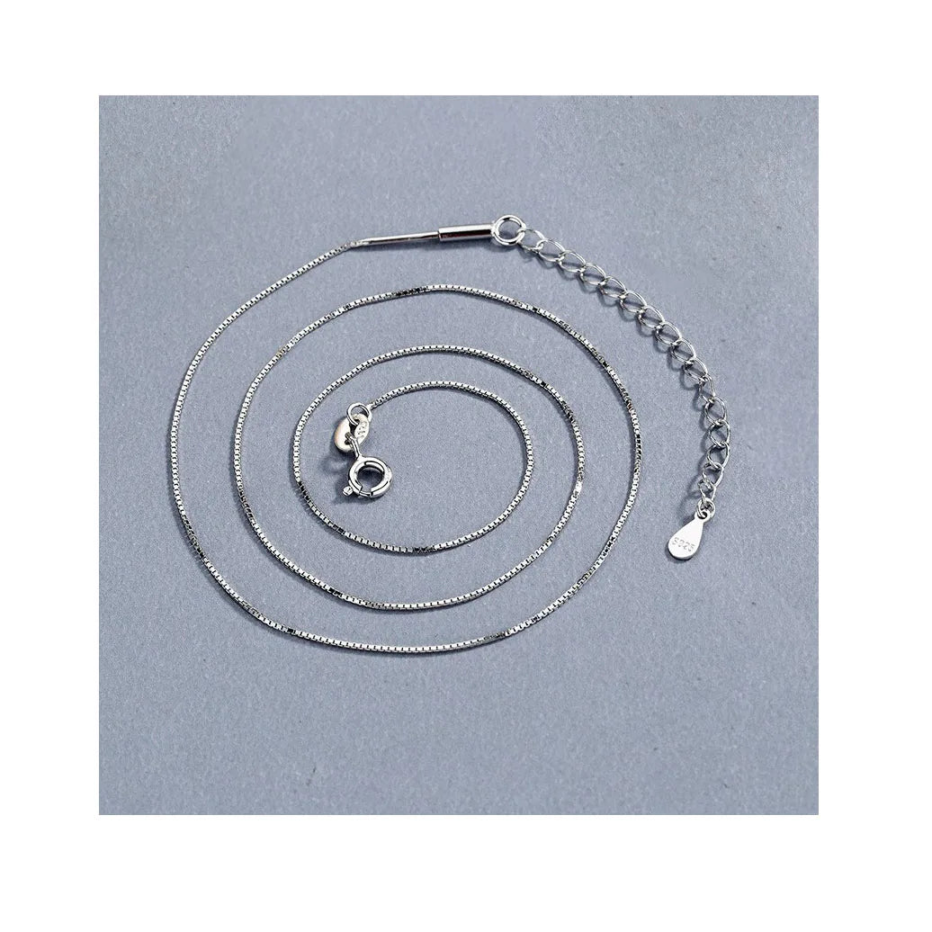 WHOLESALE PRICE 16 Inch+5 cm S925 Sterling Silver Box Chain With Screw Adjustable Extension Choker Necklace