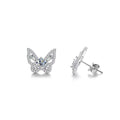 925 Sterling Silver Moissanite Earrings butterfly Style Sweet Romantic Gorgeous Jewelry Gift