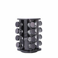 Stainless Steel Revolving Spice Rack 16 Jars Countertop Condiment Tower NO Spices Included Easy Control Salt Pepper Seasoning