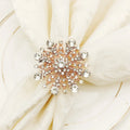 Luxury Metal Napkin Holder and Rings With Rhinestone Snowflake Design for Weddings Christmas and Parties